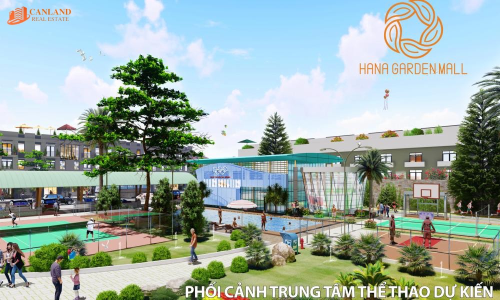 Phối cảnh trung tâm công viên thể thao dự án Hana Garden Mall Bình Dương